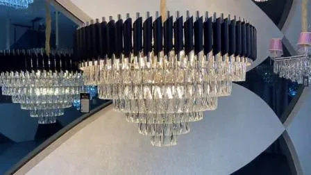 Illuminazione interna moderna Decorazione domestica Lampada da soffitto Lampadario di cristallo a sospensione di lusso