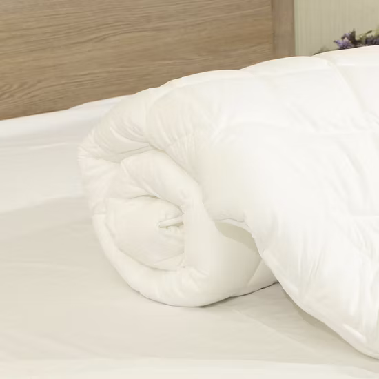 Piumino trapuntato in fibra di pongee queen size ipoallergenico per tessuti per la casa per tutte le stagioni